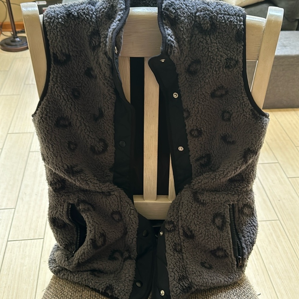 Cheetah print vest